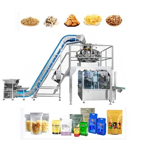 Doypack premade pouch rotary vacuum 3 side seal juice honey plastic bag liquid automatic vertical filling packing machine