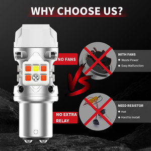 Luz de señal de giro del coche bombilla de freno LED 3030 20SMD BAY15D P21/5W 2057 1157 1156 Canbus lámpara trasera de marcha atrás DRL accesorios de coche - Product Image 2