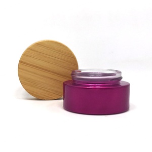 Bocaux en verre vides personnalisés pour les soins de la peau et les cosmétiques, 100 ml/50 ml/30 ml, bocaux à large ouverture en ambre/noir/transparent avec couvercle en bambou, capacité 50 g/30 g - Product Image 5