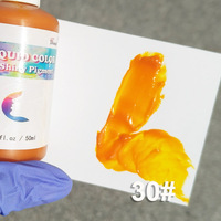 Pigment brillant jaune de 50 ml, 30 couleurs, pour gloss à lèvres et rouge à lèvres, solution de couleur liquide