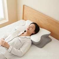 Oreiller ergonomique en mousse à mémoire de forme pour le cou, soulagement de la douleur cervicale, oreiller orthopédique réglable pour le lit, soutien pour les dormeurs sur le côté et sur le dos