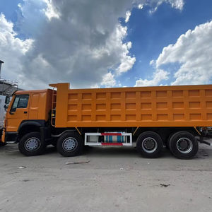 Camion à benne basculante HOWO 400HP 8x4 d'occasion avec moteur et pompe, capacité de 25 m, camion à benne basculante lourd à vendre - Product Image 1