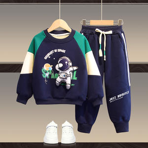 Nuovo Completo Primaverile e Autunnale per Bambini Maschi, Set di 2 Pezzi con Felpa a Maniche Lunghe - Product Image 3