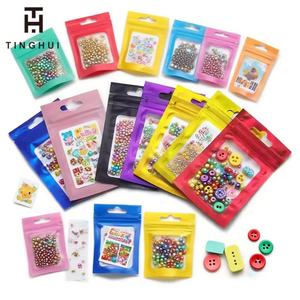 ถุงซิปล็อคฟอยล์อะลูมิเนียมสีสันสดใสพร้อมหน้าใส - ซิปผิวมันเงาแบบปิดผนึกเองได้ สำหรับบรรจุของขวัญ - Product Image 5