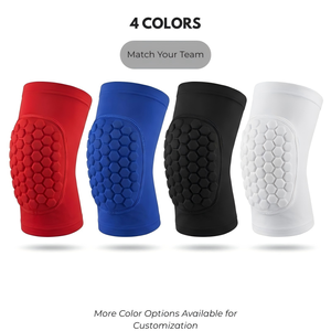 Genouillères courtes en nid d'abeille pour adultes YOUNGSON, manchon de compression rembourré en EVA anti-collision pour le basketball et le football, protection antidérapante - Product Image 4