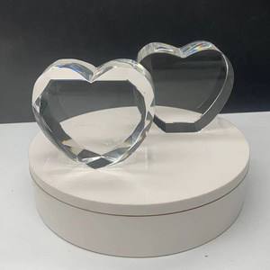 Decoración de Cristal con Grabado de Fotos en Forma de Corazón, Grabado Láser en Cristal Blanco K9, Regalo Personal para el Día de San Valentín - Product Image 2