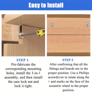 Ssr Zinc Cam Bolt Connector 15 Mm For Kitchen Bathroom Furniture Modern Design Easy Assemble - Product Image 4