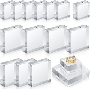 All'ingrosso quadrato rotondo in acrilico sublimazione spazi vuoti scrivania blocco solido tubo personalizzato cilindro acrilico montante chiaro - Product Image 1