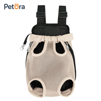 Sac à dos de transport pour animaux de compagnie Petora pliable, portable et ventilé en maille pour petit chien, chat, chiot, chaton, voyages, randonnée, promenade en plein air