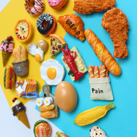 Aimants 3D de réfrigérateur pour aliments de simulation créative Cône sucré Cuisse de poulet frite Hamburger Décoration magnétique Aimant de réfrigérateur personnalisé