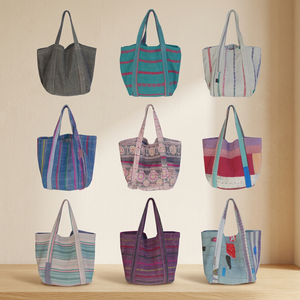 กระเป๋าถือ Kantha ทำด้วยมือวินเทจอินเดีย - Product Image 4