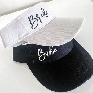 Hstyle blanc mariée soleil chapeaux femmes Sport visière chapeau Protection UV <span class=keywords><strong>pare</strong></span>-soleil pour femmes mariée réglable été plage chapeau HS1680 - Product Image 3