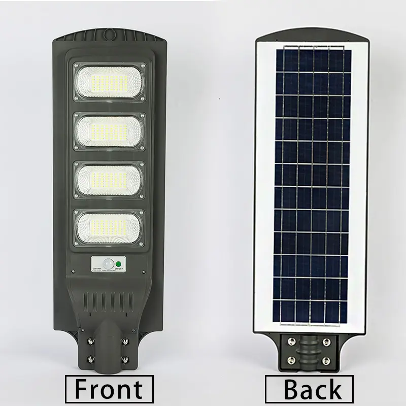 Homehop 100W 60W Outdoor Dorp Groene Ronde Wandlampsensor Alles In Één Prijs Abs Straatlantaarn Op Zonne-Energie