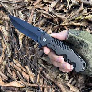 Dao gấp đa năng nhôm đen bán chạy, tùy chỉnh, bỏ túi, dùng ngoài trời, săn bắn, cắm trại, sinh tồn, 217 EMHTiii, quà tặng Giáng sinh - Product Image 5