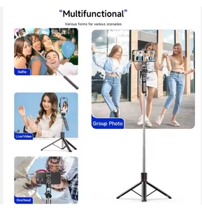 Perche à <span class=keywords><strong>selfie</strong></span> Bluetooth F16 Ultra Longue avec poignée rotative, interface à vis 1/4, <span class=keywords><strong>port</strong></span> griffe froide et télécommande pour support de téléphone/appareil photo - Product Image 6