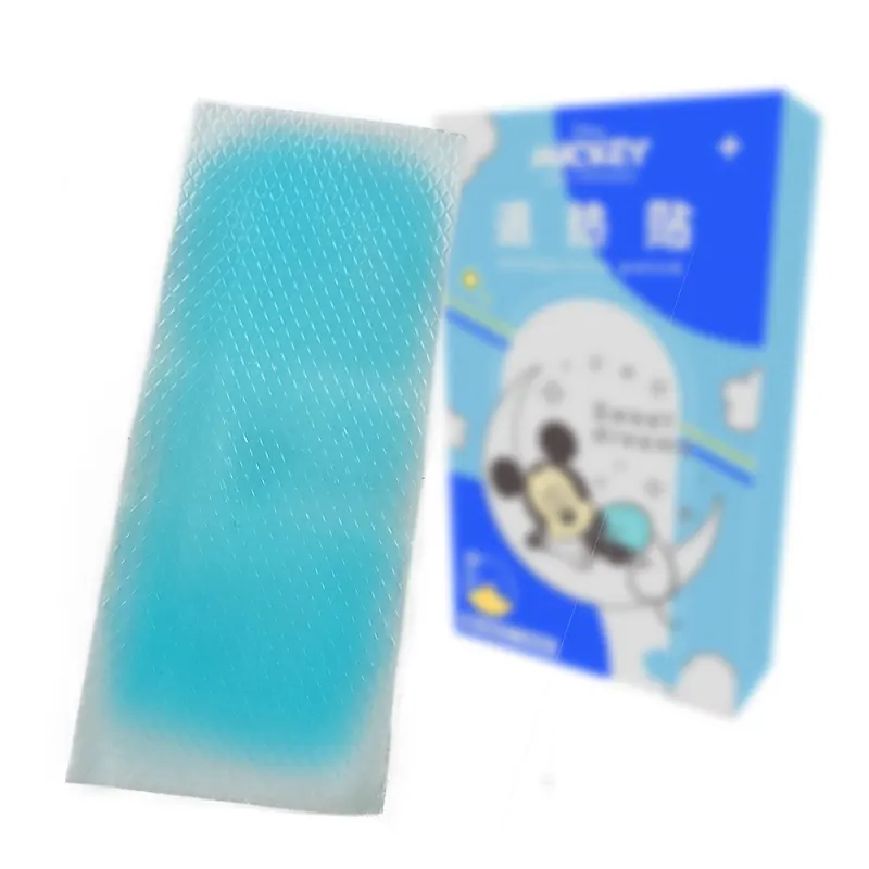 Uso descartável para bebês embalados individualmente, pacote de gel de resfriamento altamente eficaz contra febre, folha de gel de resfriamento confiável