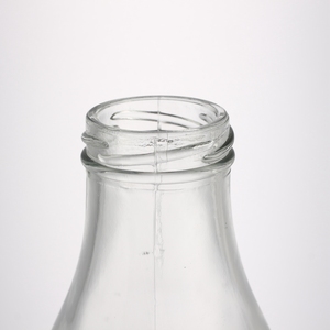 Logotipo de serigrafía personalizado Transparente 1 L Botella grande de leche de vidrio de 1000 ml de litro <span class=keywords><strong>vintage</strong></span> con tapa de - Product Image 2
