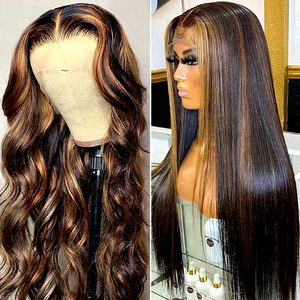 شعر مستعار P4/27 شعر مستعار بدانتيل أمامي عالي الكثافة شعر مستعار أصلي باروكات بلون خام للشعر المستعار للنساء السود 13x4 شعر برازيلي - Product Image 2