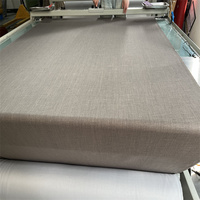 Tissu Dingda multicolore sélectionné, 100% lin lavé, lin biologique, utilisé pour les canapés, les vêtements, tissu prêt-à-poser, gris