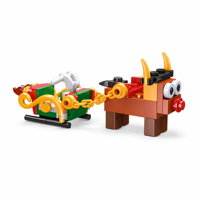 Ensembles de blocs de construction personnalisés Traîneau de Noël Jouets pour enfants Jouet de construction STEM Briques DIY Kit de modélisme de Noël Cadeau sous marque privée