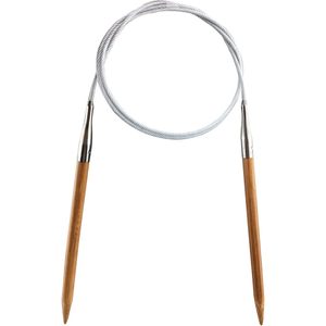 Aiguilles à tricoter circulaires en bambou indskill 5,5 mm (taille US 9) longueur 32 pouces, lisses, pour travaux manuels, nouvelles aiguilles circulaires pour tricoteurs urbains - Product Image 1
