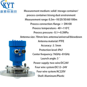 KYTRD80G0601 Sonde de niveau radar intelligente 80 GHz pour solides et poussières lourdes (50 m, 4-20 mA, -40-150 °C, -0,1~0,3 MPa) – Principaux points forts en un coup d'œil – Acier inoxydable - Product Image 5