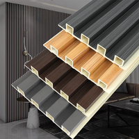 Vente directe d'usine antisepsie naturelle panneaux muraux 3D WPC panneaux muraux en bois caillebotis panneau de plafond revêtement pour décoration intérieure
