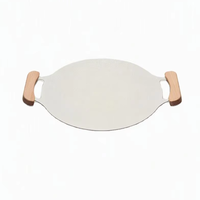 Plaque de cuisson BBQ portable en alliage d'aluminium antiadhésive pour camping en extérieur, double usage pour cuisinière et feu ouvert