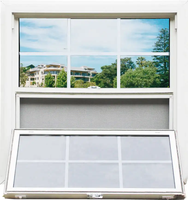Fenêtre PVC coulissante verticale couleur personnalisée en gros
