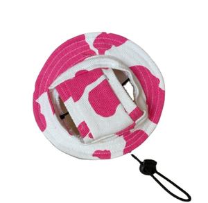 Sombrero para el sol para perro, sombrero para exteriores, estilo de impresión de vaca, patrón de tablero de ajedrez, sombrero para perro y gato - Product Image 3