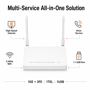 เราเตอร์ ONU WiFi GPON มือสอง ความถี่เดียว 2.4G 300Mbps รุ่น F660V8 รองรับพอร์ต TR069 IP WAN สำหรับ FTTR FTTX ไฟเบอร์ - Product Image 1