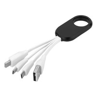 Bon marché, vente en gros, logo publicitaire personnalisé, câble 3 en 1 et 4 en 1, porte-clés USB, chargeur, câble de chargement pour cadeau promotionnel