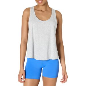 Débardeur de sport pour femme en coton doux, dos nageur, léger, pour yoga et entraînement, col rond, coupe décontractée, emmanchures profondes - Product Image 1