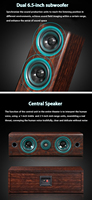 Altavoces frontales 2,0 de nivel de gama alta para sala de estar, altavoces de pie HiFi pasivos de tres frecuencias para uso doméstico