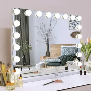 Miroir de maquillage hollywoodien de haute qualité avec extension murale et lumière LED M1880 avec globes