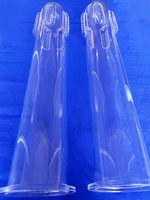Tube en verre de quartz à grand diamètre extérieur, en silice fondue transparente, double tube, personnalisé 100-300 mm, sans ozone, surface polie pour four industriel