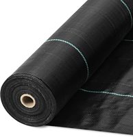 Toile de paillage PP 90 g/m² 1,5x100m noire, tapis anti-mauvaises herbes résistant aux UV, toile paysagère pour pépinière et jardin