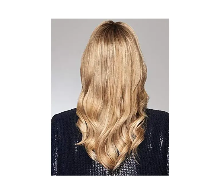 Topper Color SS14/88 ombreggiato GOLDEN WHEAT - Raquel Welch parrucche Clip Base monofilamento sintetico da donna In Bang Hairpiece Fringe B