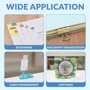 Clip per Carta in Metallo Foska di Buona Qualità, 19mm, Clip Colorate per Ufficio - Product Image 6