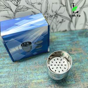 Tête de bol à shisha en acier inoxydable 2 en 1 Charbons en carbone Porte-charbons pour narguilé Tête de bol à narguilé pour café bar club - Product Image 3