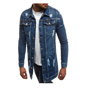 Chaqueta Vaquera para <span class=keywords><strong>Hombre</strong></span>, Elegante, Fabricante OEM, Chaqueta Vaquera Personalizada - Product Image 4