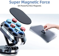 Support magnétique universel pour téléphone portable Quexiang, rotation à 360 degrés, fixation par gravité sur tableau de bord, aimant puissant, matériau en alliage, GPS