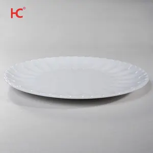 Hot Selling15-802-12 melamine đồ ăn món ăn của nhà sản xuất bền vững trắng đồng bằng tấm nhựa Nhật Bản phong cách cho các bên