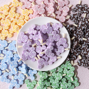 อุปกรณ์ตกแต่งพลาสติกรูปหูลูกกวาดการ์ตูนสำหรับเคสโทรศัพท์แบบกาวครีม วัสดุงานฝีมือ DIY ของตกแต่งทำมือ - Product Image 1