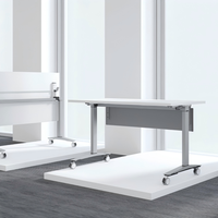 Table de formation pliante en métal au design moderne, simple et mobile, personnalisable, pour bureau, école ou ordinateur