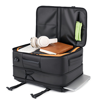 Zaino per Laptop da 15.6 Pollici Espandibile 8cm, Scomparto per Scarpe con Separazione Asciutto/Bagnato, Ricarica USB, Apertura a 180 Gradi, Idrorepellente