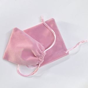 Bolsa de Regalo de Terciopelo para Joyería con Logotipo Personalizado, Bolsa Pequeña con Cordón para Joyería de Plata - Product Image 1