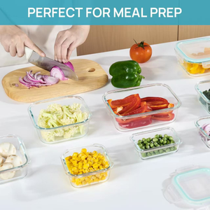Rectangular Plastic Food Storage Container <b>Set</b> Microwave Safe Food Grade Eco-Friendly Stackable <b>Lunch</b> Box <b>Set</b> - Product Image 1