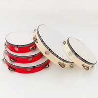 Low Price 8 Inches Tambourine DrumWholesale Hand Drum Percussion Customized Logo Instrument Unpainted Toy