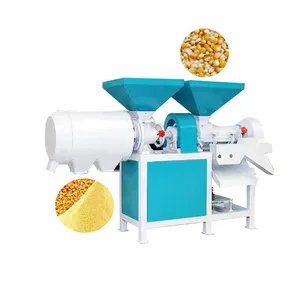 Máquina automática de descascar e de escortear grãos de milho para grãos